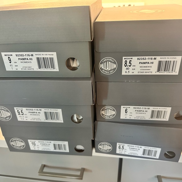 NIB Palladium Pampa Hi Sneaker Boots / Shoes - Womens White - #92352-116-M - Picture 9 of 11